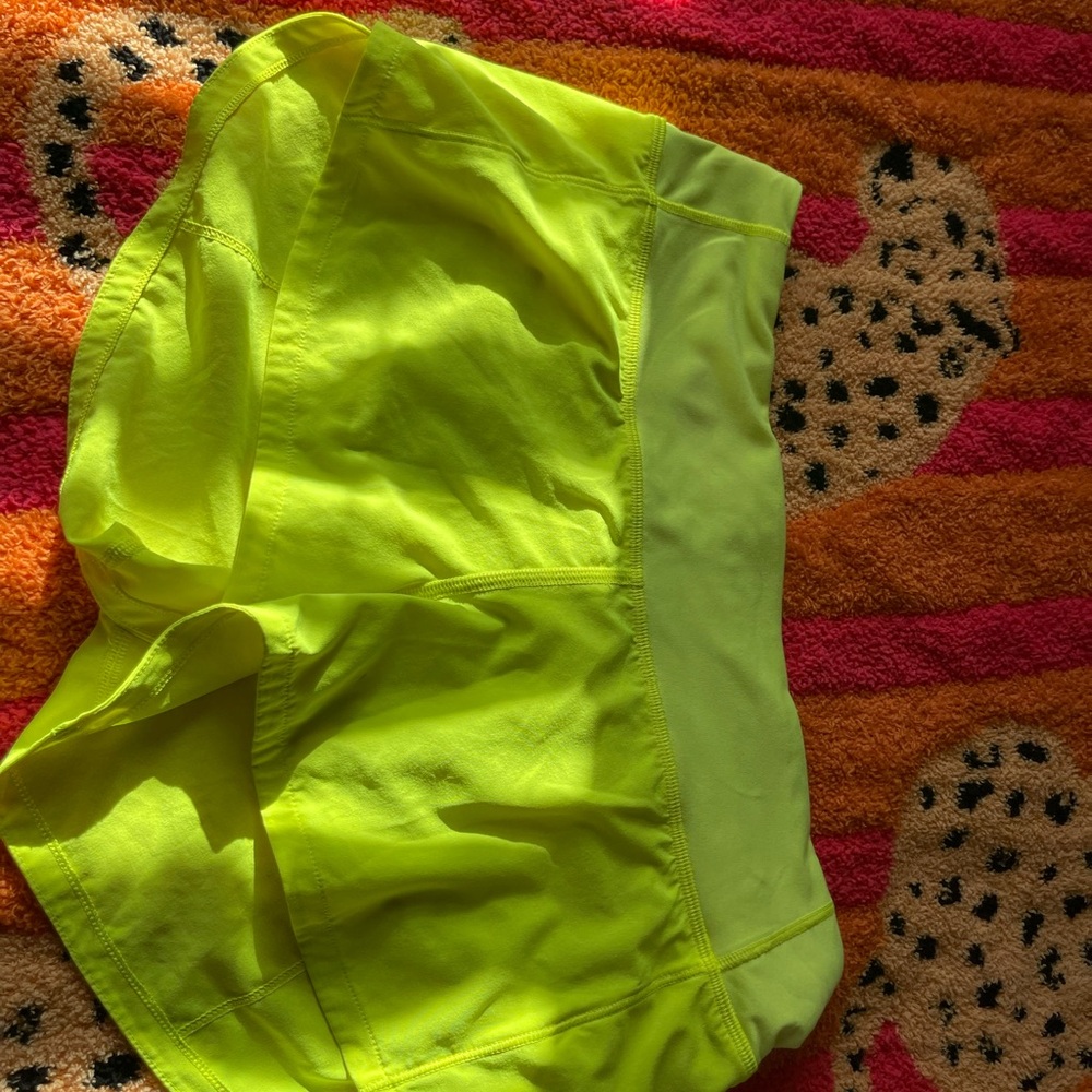 Lulu Women's Neon Yellow Shorts